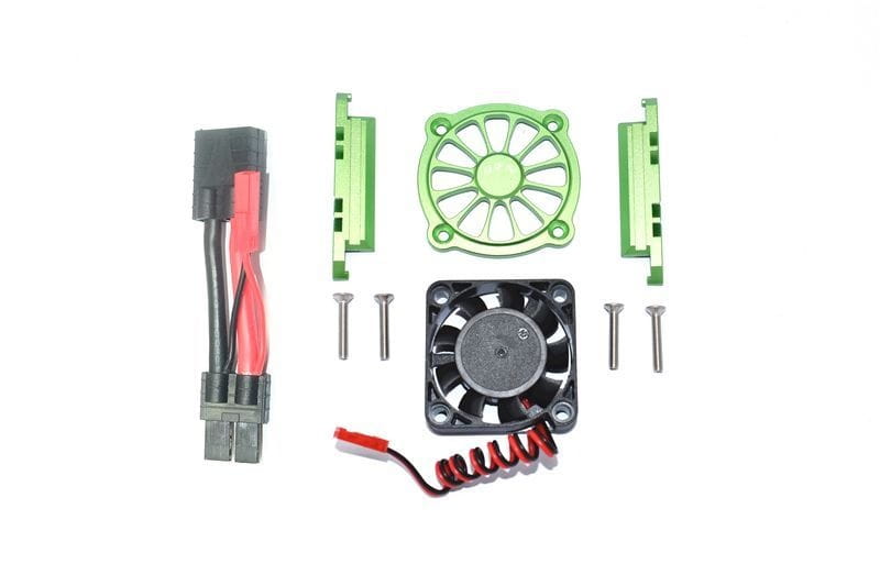 GPM Alu Motorkühlkörper mit Ventilator grün für Traxxas MAXX GPM Alu Motorkuehlkoerper mit Ventilator gruen fuer Traxxas MAXX - RC-Zubehoer