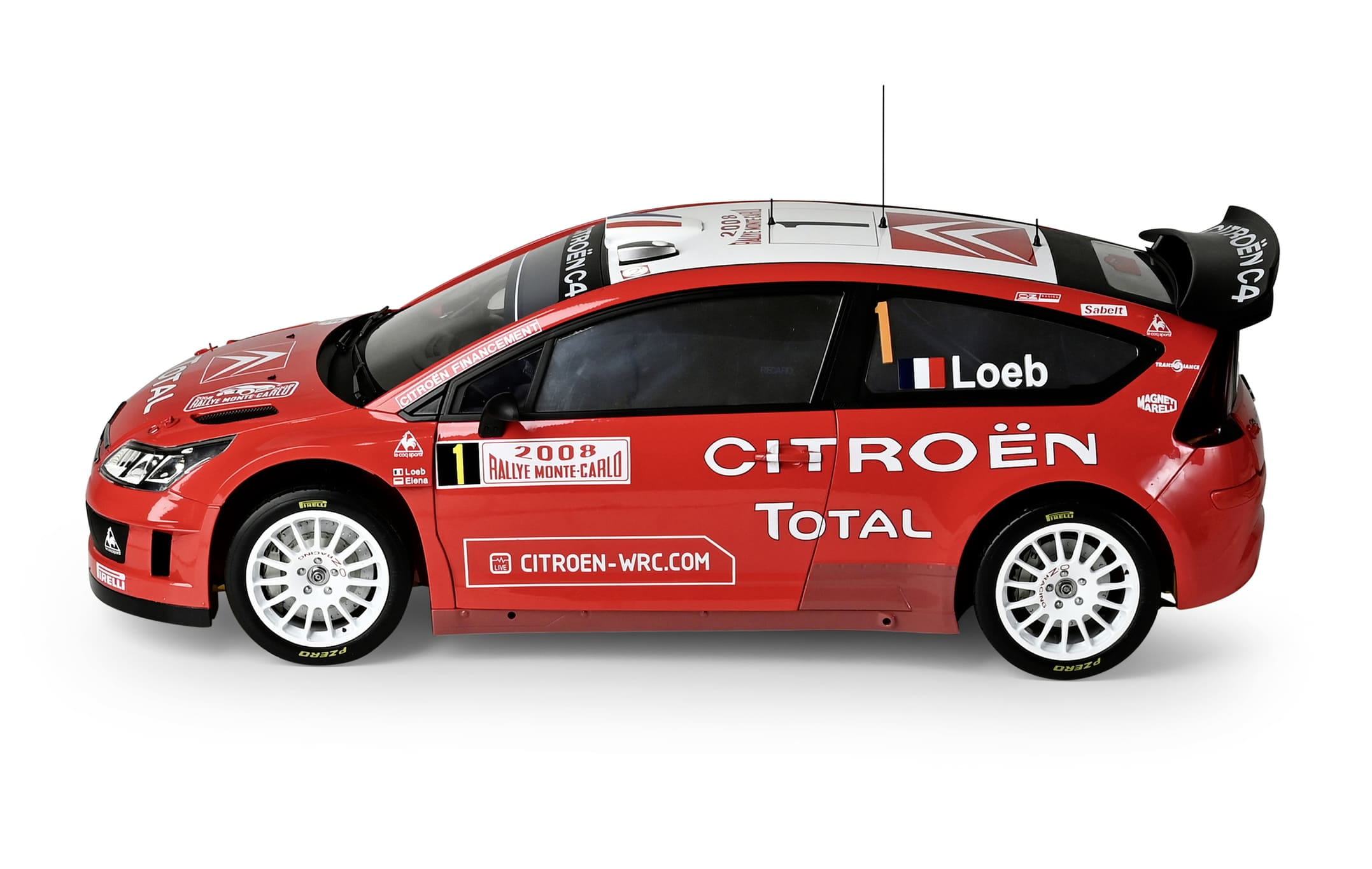 Modellbausatz Citroen C4 WRC 1_8 Rallye Monte Carlo 2008 mit beweglichen Teilen und Soundfunktion