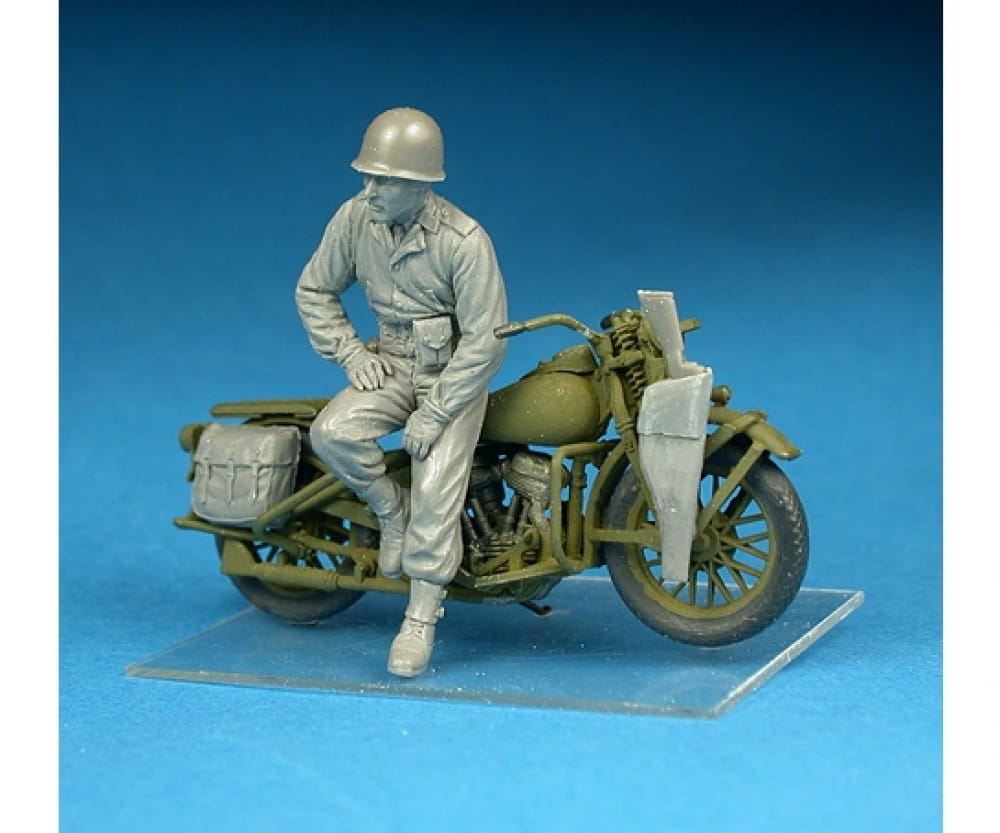 Plastikmodellbau von Miniart 1-35 us millitaerpolizei m motorrad