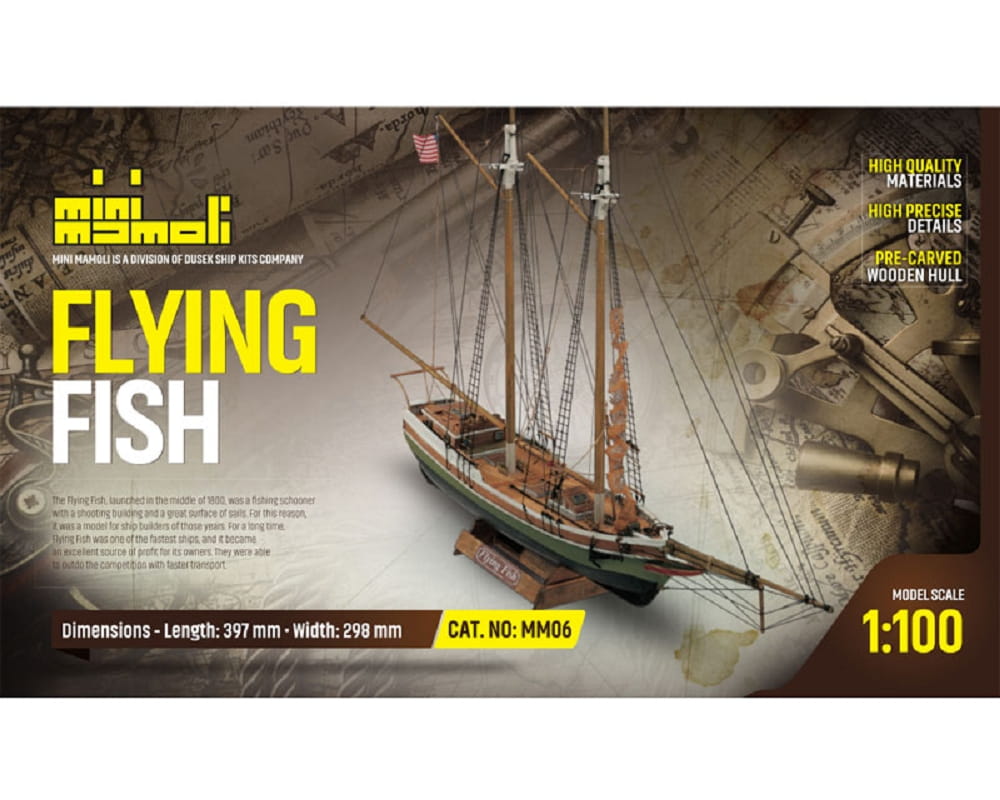 Mini Mamoli Schiff Flying Fish 1:100 Holz Bausatz