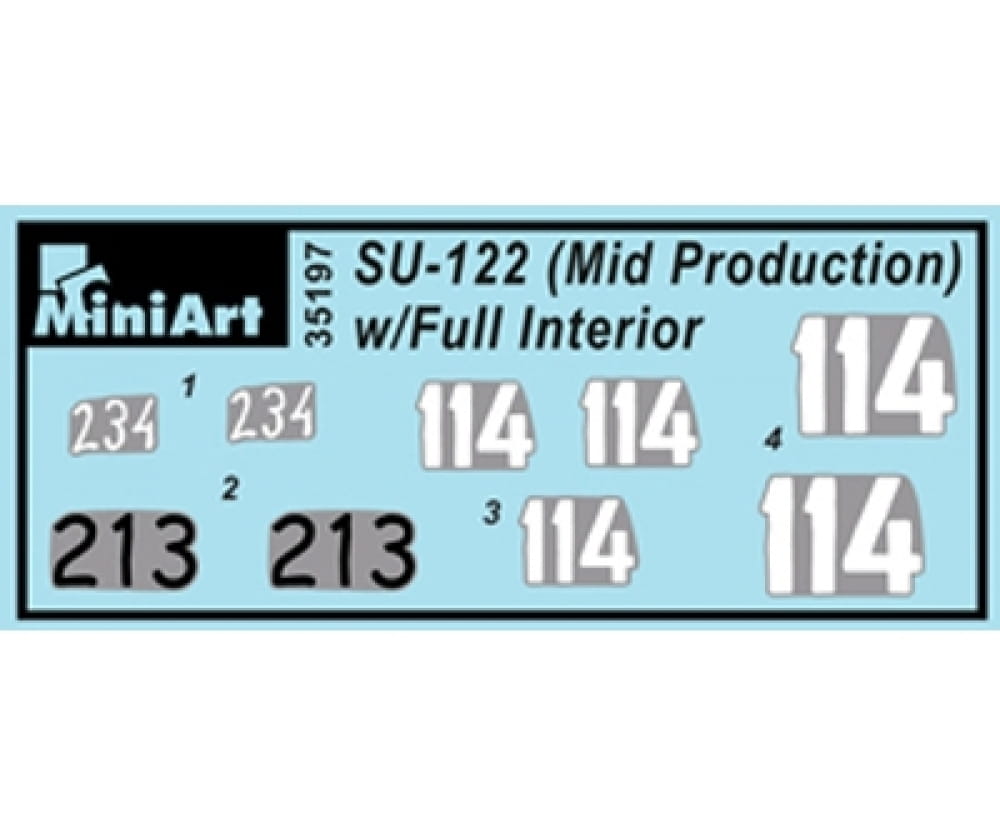 Plastikmodellbau von Miniart 1-35 su 122 mit prod m interieur