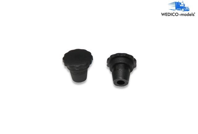 Wedico Tankverschluss schwarz 2 Stueck - RC-Zubehoer