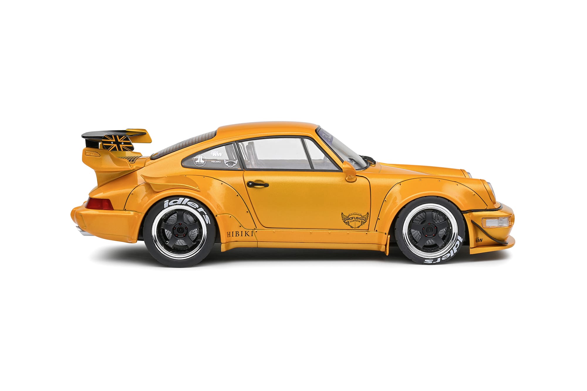 Solido RWB 964 Hibiki Orange Standmodellauto im Massstab 1_18
