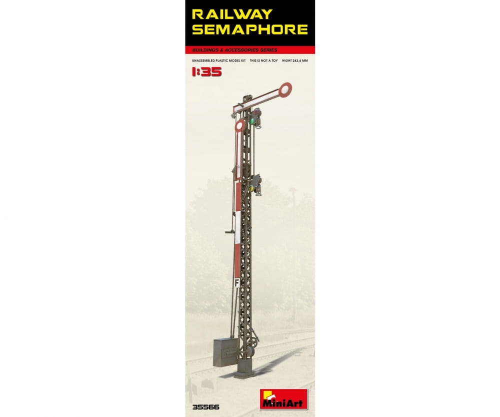 MiniArt 1:35 Eisenbahn Semaphore/Eisenbahnsignal Plastik Modellbau