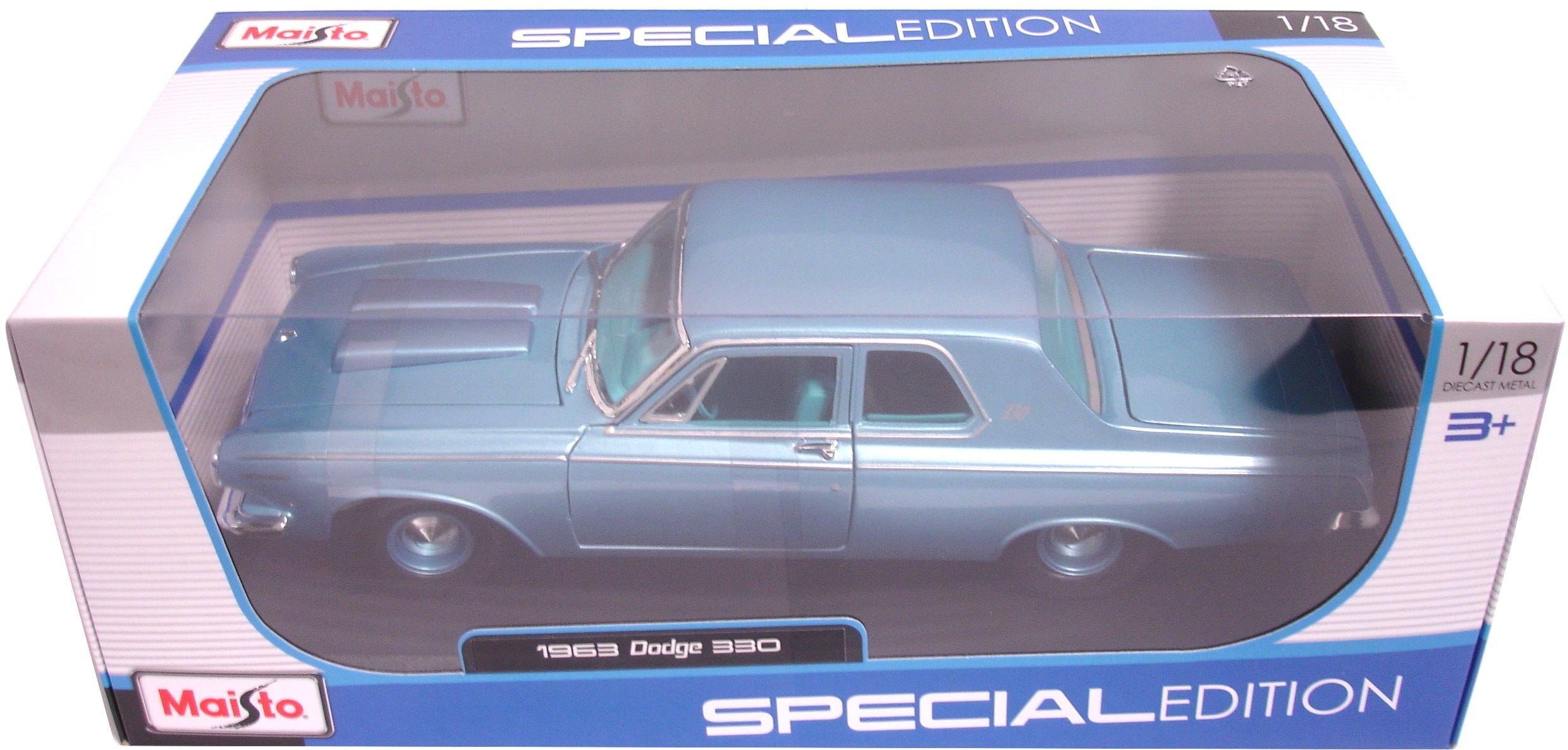 Maisto 1:18 Dodge 330 1963 Farbe Blau metallic