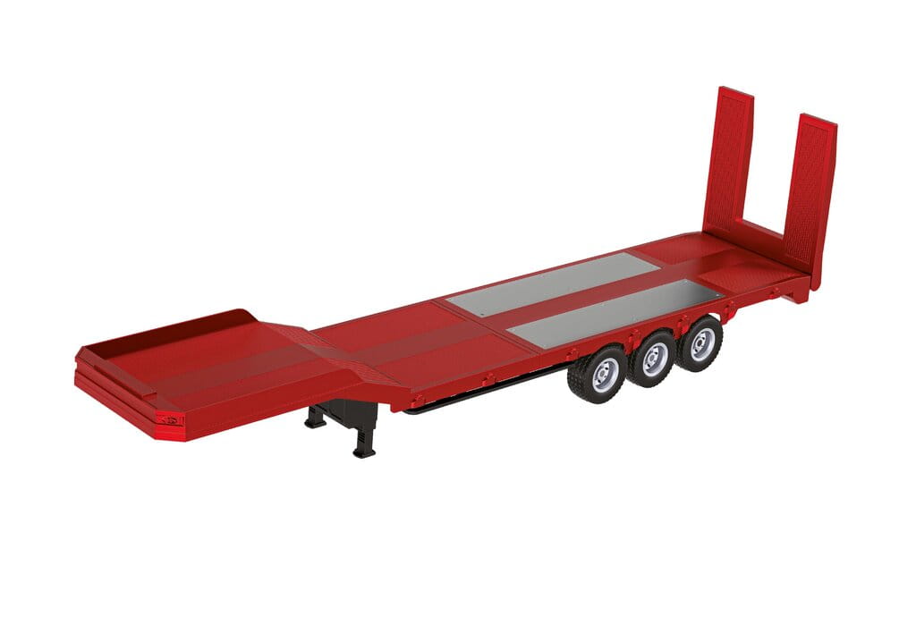 DF Models RC Tieflader-Sattelauflieger 1_18 fuer Scania rot