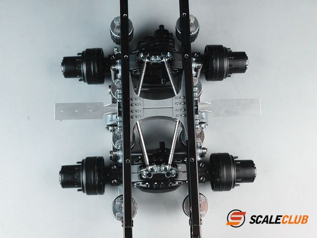 ScaleClub 1_14 Tandem-Achsaufhaengung mit Lufederattrappen - RC-Zubehoer