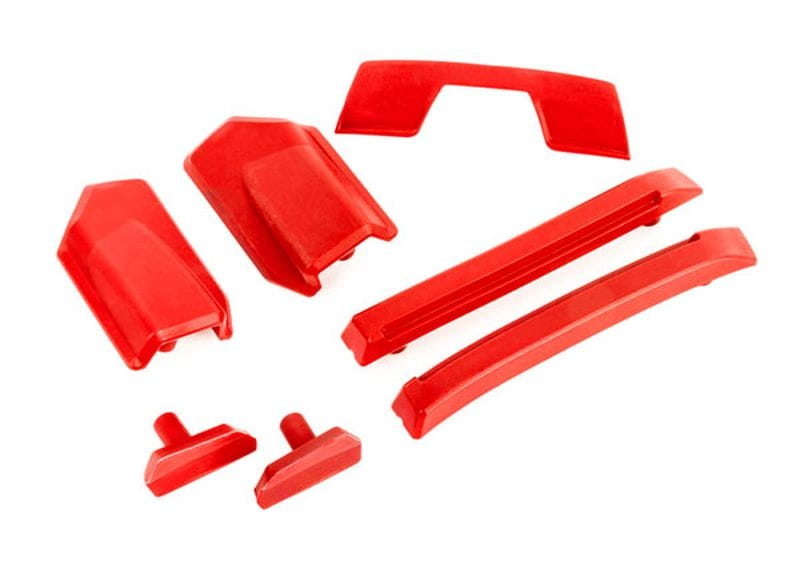 Traxxas Karosserie Verstaerkungs-Set rot _ Dach-Skid-Pads _fuer #9511 Karo_ - RC-Zubehoer