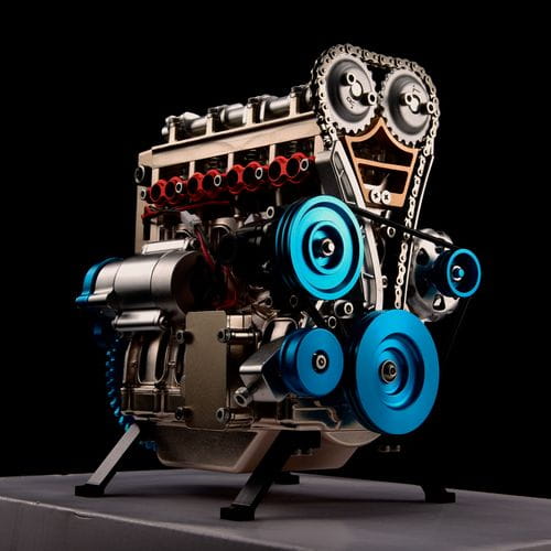 Thicon Motor 4-Zylinder Metall Bausatz Motorblock in champagner - RC-Zubehoer