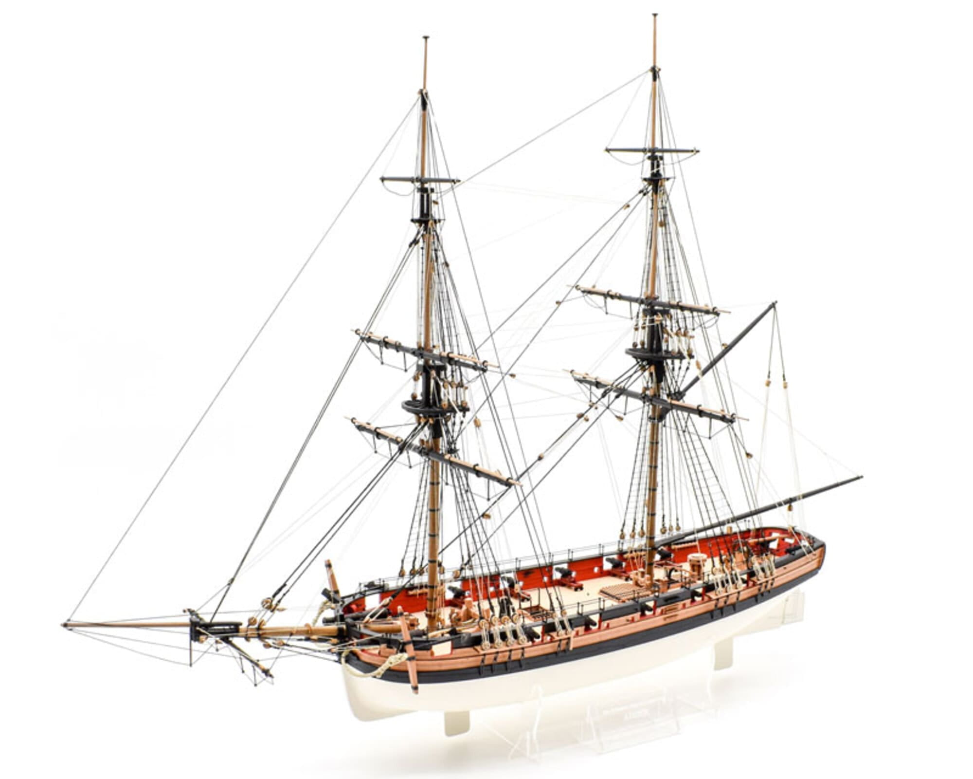 hm adder kanonenboot 1797 1 64 bausatz Bausatz des historischen Kanonenboots HM Adder von 1797 im Massstab 1_64