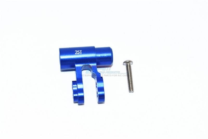 GPM ALUMINUM STANDARD 25T SERVO HORN-2PC SET fuer Traxxas X-MAXX 8S _ blue - RC-Zubehoer