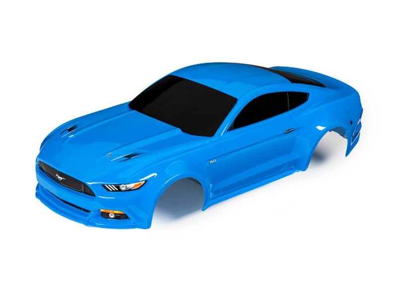 Traxxas Karosserie Ford Mustang_ Grabber Blau _Lackiert _ Aufkleber_ - RC-Zubehoer