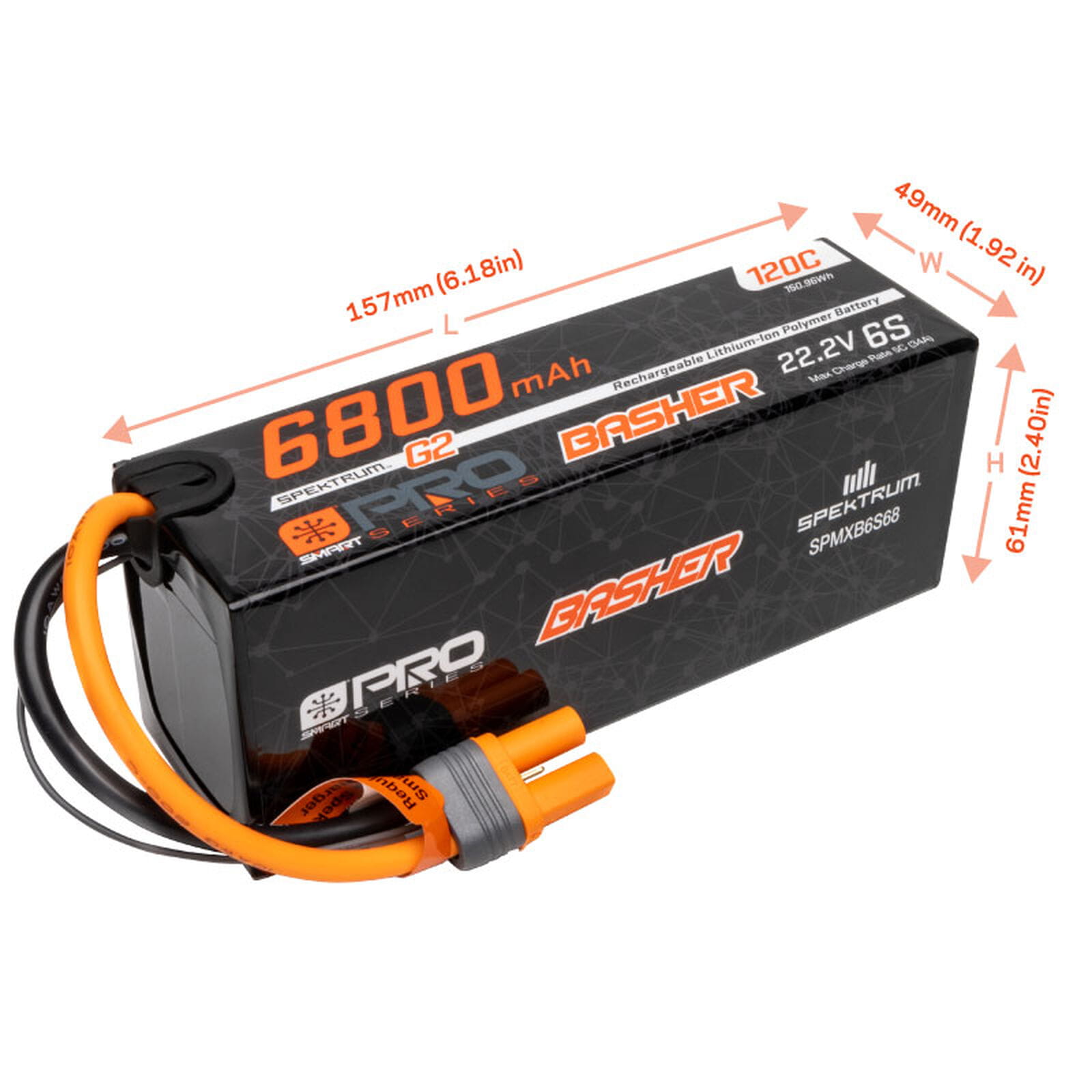 SPEKTRUM 6S 6800mAh 22 2V Lipo Akku Basher spektrum 6s 22 2v lipo akku basher