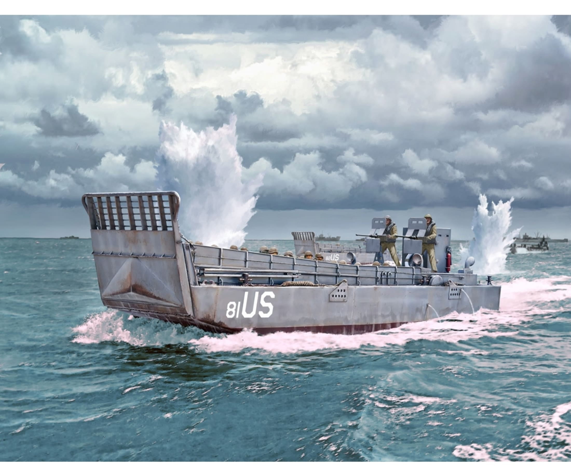 Italeri 1_35 LCM 3 _Landing craft mechanized_ Plastik Modellbausatz - RC-Zubehoer