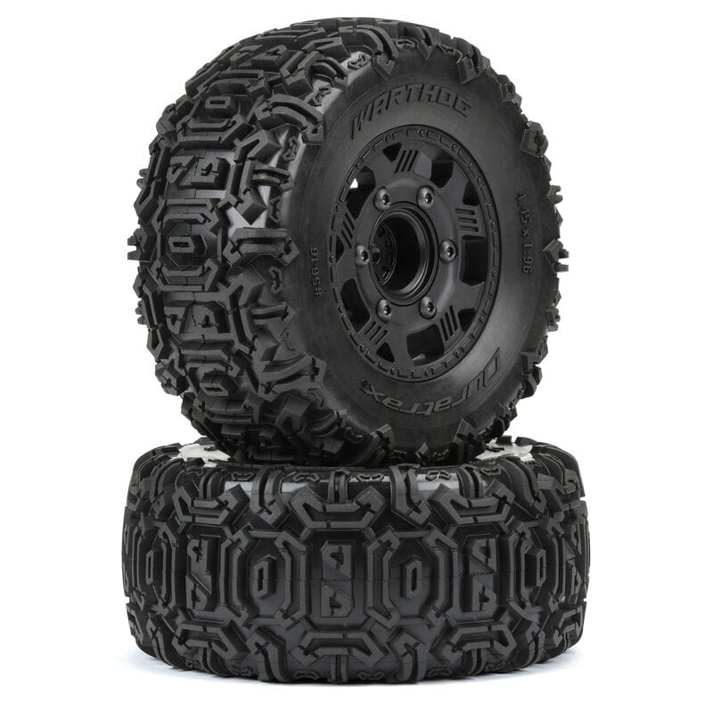 Duratrax 1:10 Warthog F/R 2.2/3.0 SC Reifen MTD 12 & 14mm Black Ripper (2)