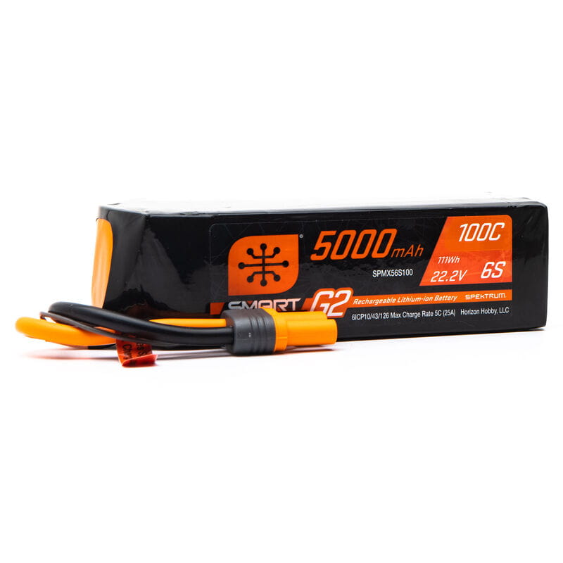 Spektrum Lipo Akku 5000mAh 6S 22,2V Smart G2 100C IC5 Spektrum Lipo Akku 5000mAh 6S 22,2V Smart G2 100C IC5