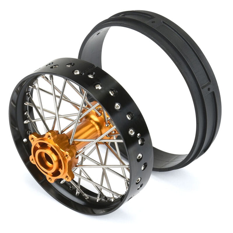 Proline 1_4 Pro-Spec Aluminum V2 Bead Rear Wheel Black_Gold _1_ Promoto-MX - RC-Zubehoer