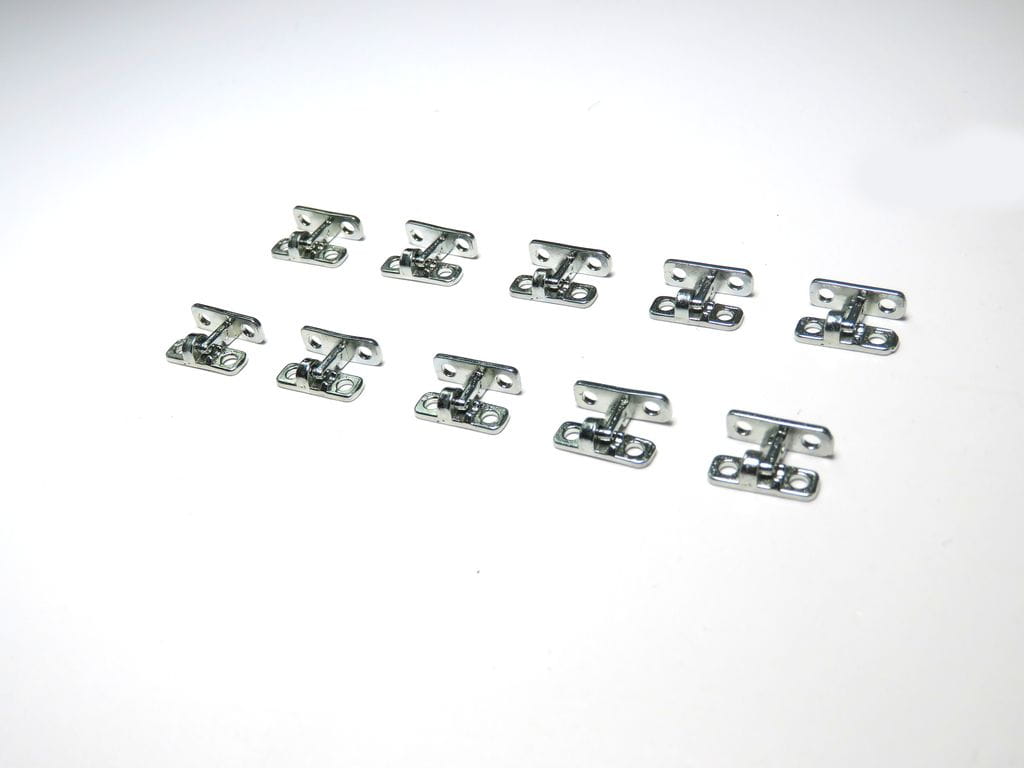 Thicon Scharnier aus Messing vernickelt fuer JXModel Pritschen 10St. - RC-Zubehoer