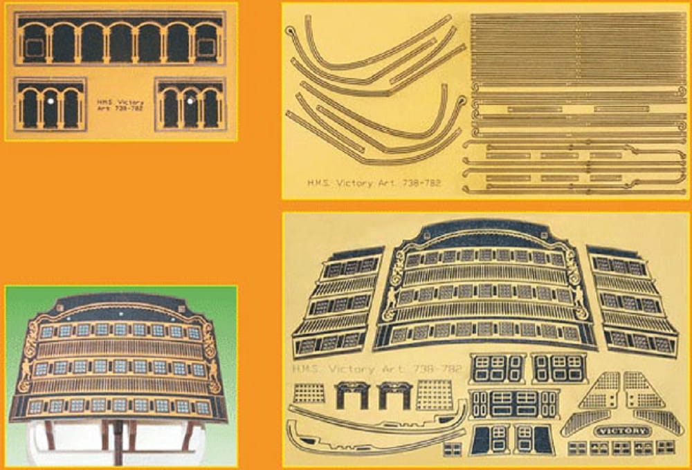 Krick Gravurteile Holz HMS Victory 1:78