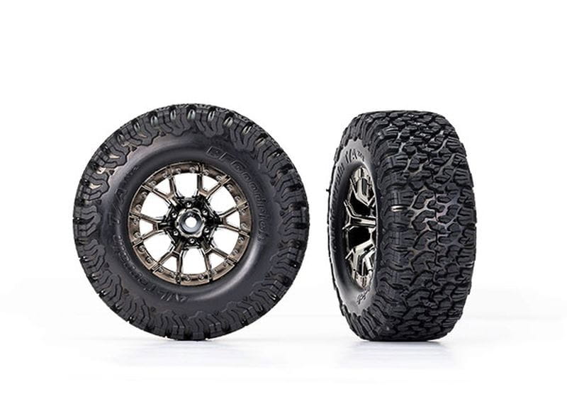 Traxxas BFGoodrich AT KO2 Reifen auf 2_2_3.0 Felge schwarz_chrom _2_ - RC-Zubehoer