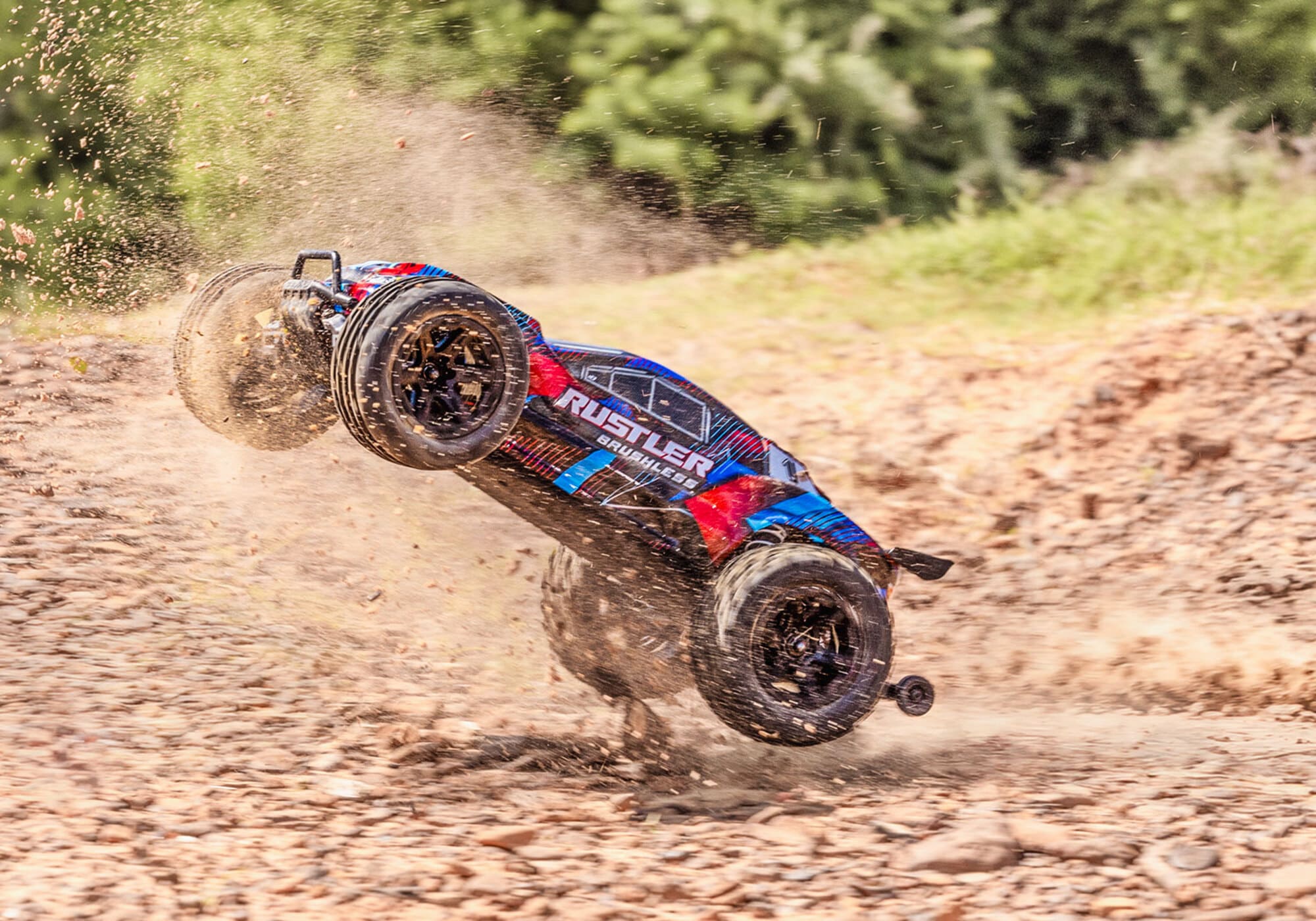 Traxxas Rustler 2WD VX3 Brushless RTR Stadium Truck Rot