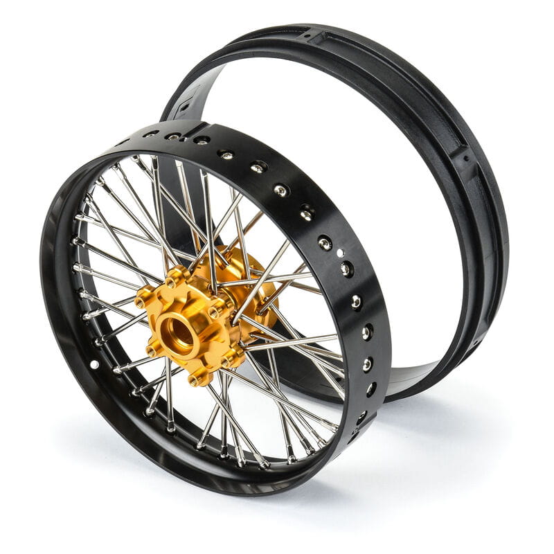 Proline 1_4 Pro-Spec Aluminum V2 Bead Front Wheel Black_Gold _1_ Promoto-MX - RC-Zubehoer