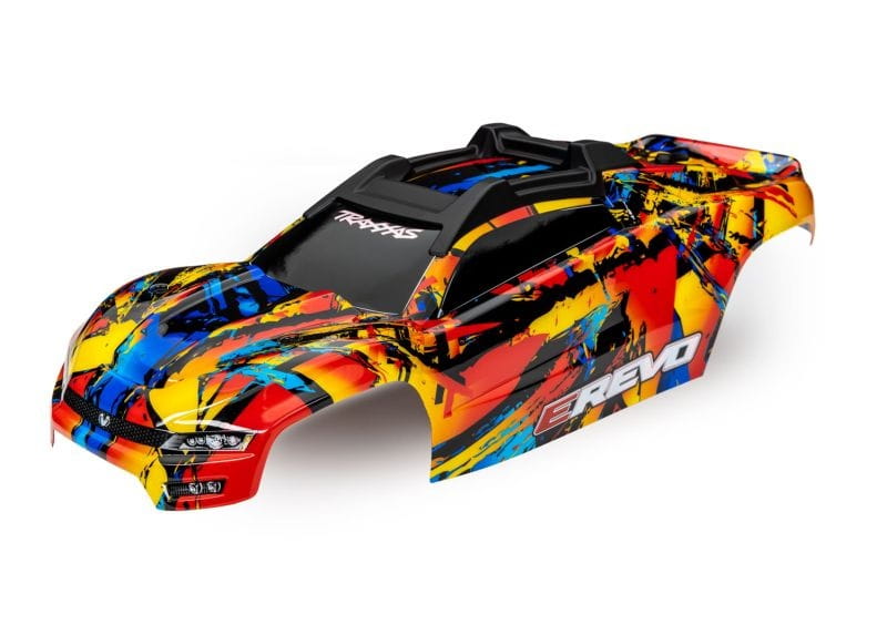 Traxxas Karosserie E-Revo Solar Flare mit Aufkleber - RC-Zubehoer
