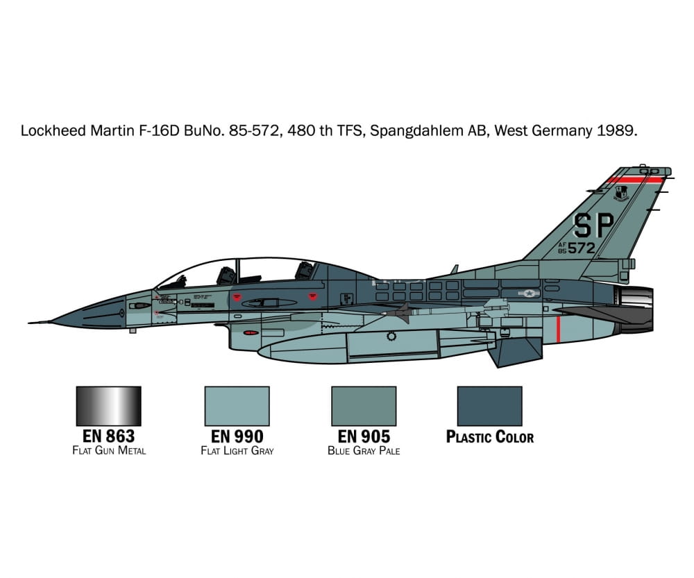 Italeri 1:72 Model-Set F-16 C/D Night Falcon Plastik Modellbau