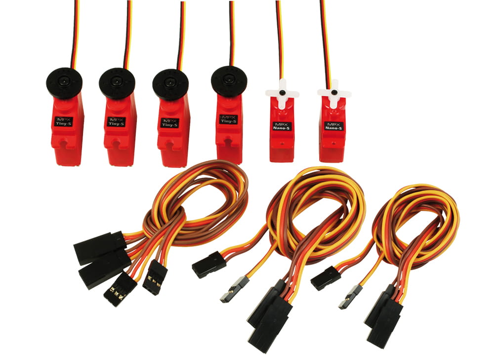 Multiplex ServoSet Heron mit Verlängerungskabeln Multiplex ServoSet Heron mit Verlaengerungskabeln - RC-Zubehoer