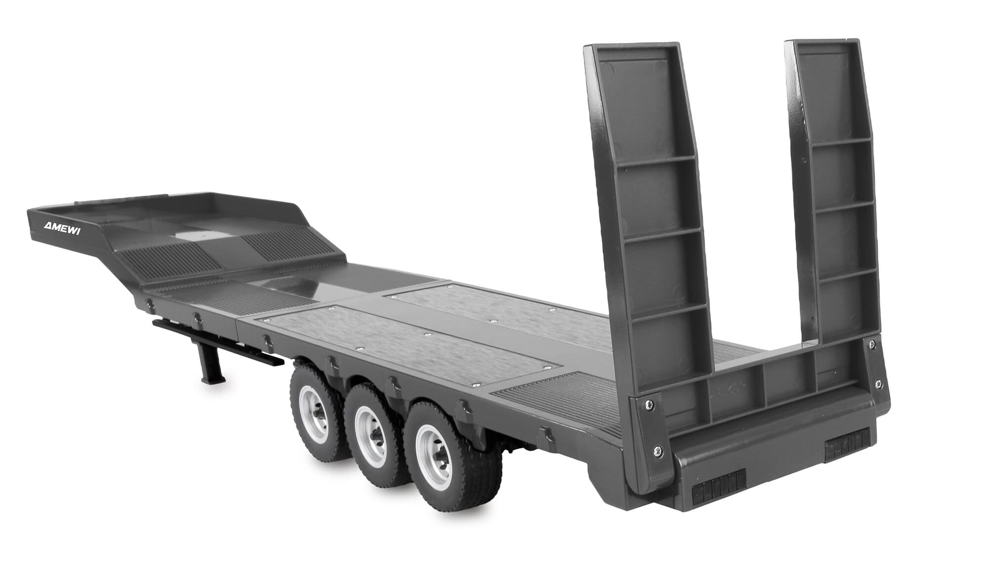 Amewi RC Tieflader-Sattelauflieger Dreiachser fuer Scania 1_18 silber_