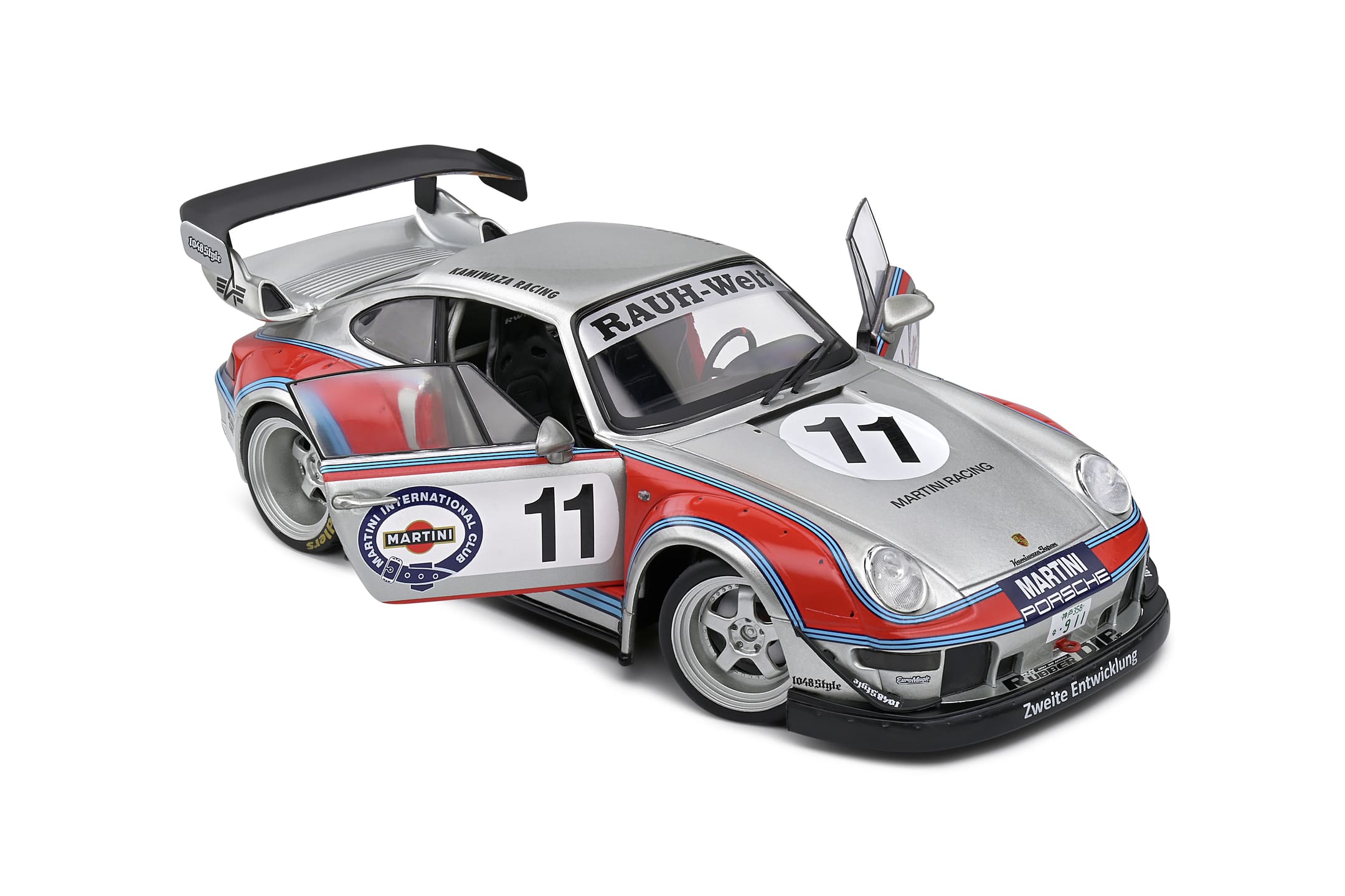Solido Porsche RWB Bodykit Martini Grau 2020 Modellauto 1_18