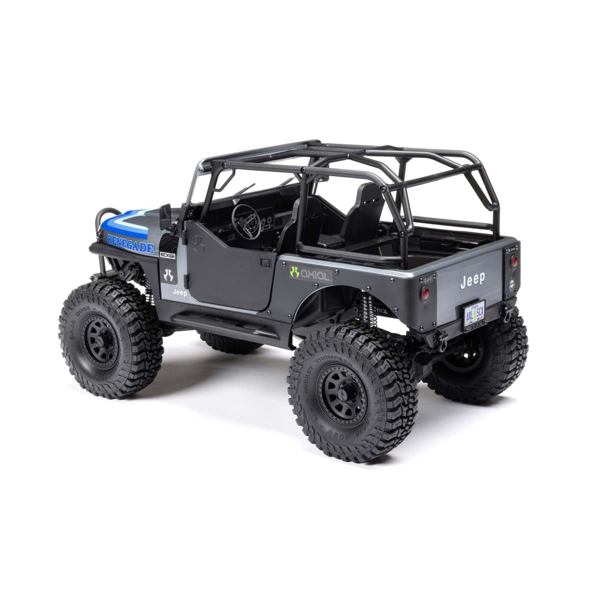 Axial SCX10 III Jeep CJ-7 4x4 RTR – Offiziell lizenzierte Jeep Karosserie in grau