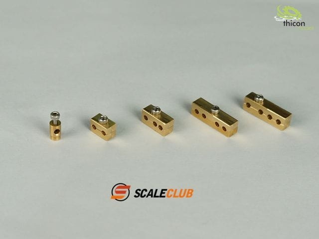 ScaleClub Halter 2-fach fuer Bowdenzuege von Differenzialsperren - RC-Zubehoer