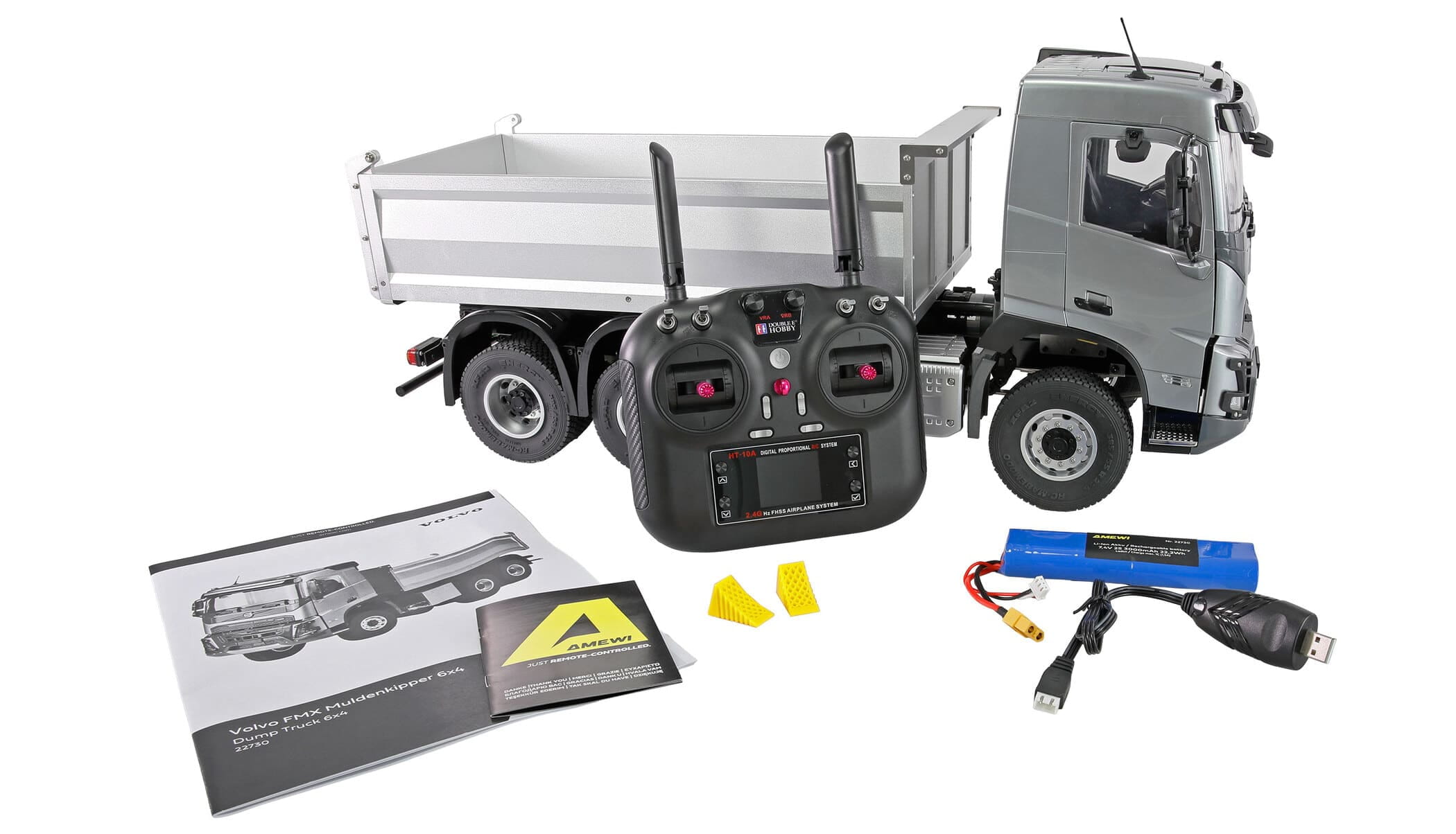 Amewi Volvo FMX E015 Muldenkipper 6x4 RTR 1_14 Silber