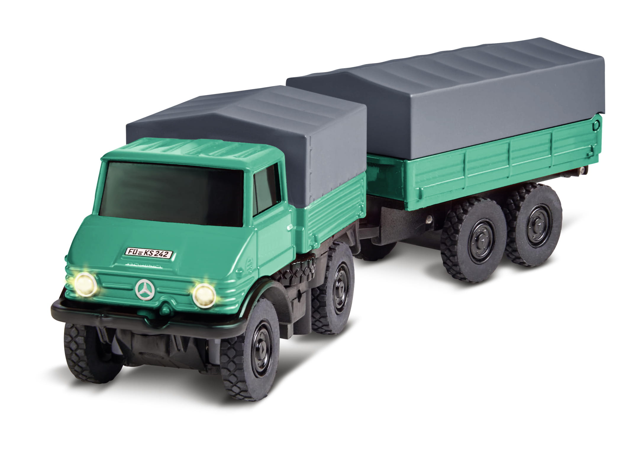 Carson RC Mercedes-Benz Unimog U406 Forst mit Haenger 1_87 RTR_