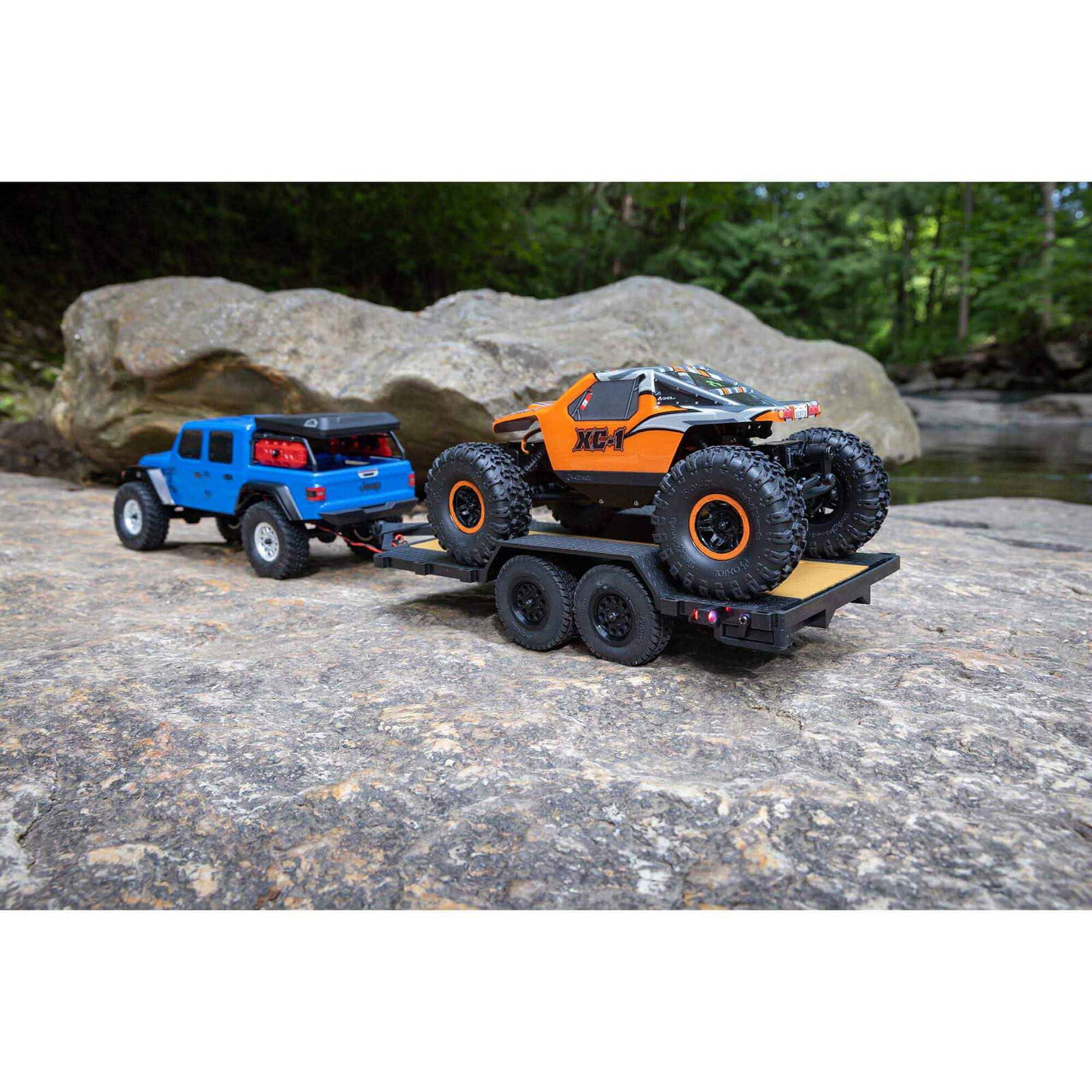 Axial SCX24 Crawler Tieflader Fahrzeuganhänger mit LED Beleuchtung 1:24 Axial SCX24 Crawler Tieflader Fahrzeuganhänger mit LED Beleuchtung 1:24