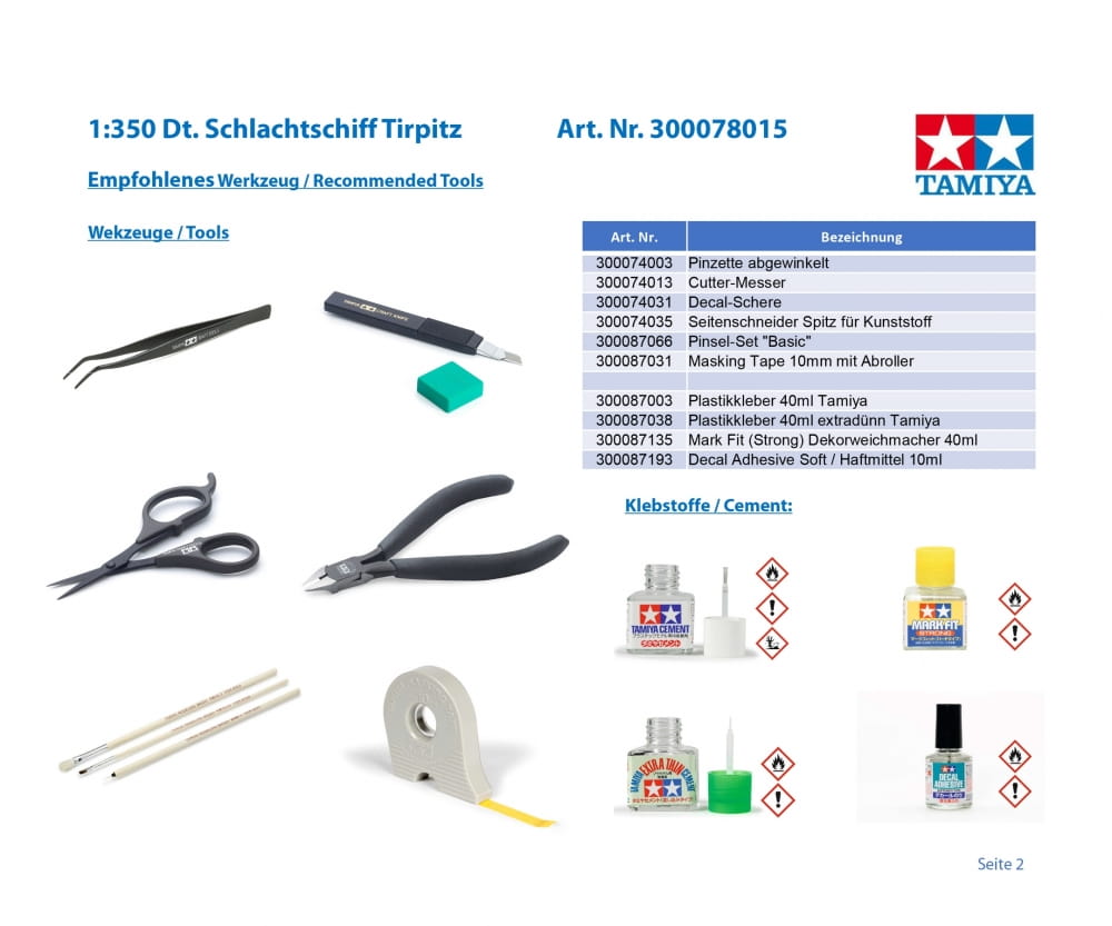Tamiya Tirpitz Schlachtschiff Modellbausatz 1_350
