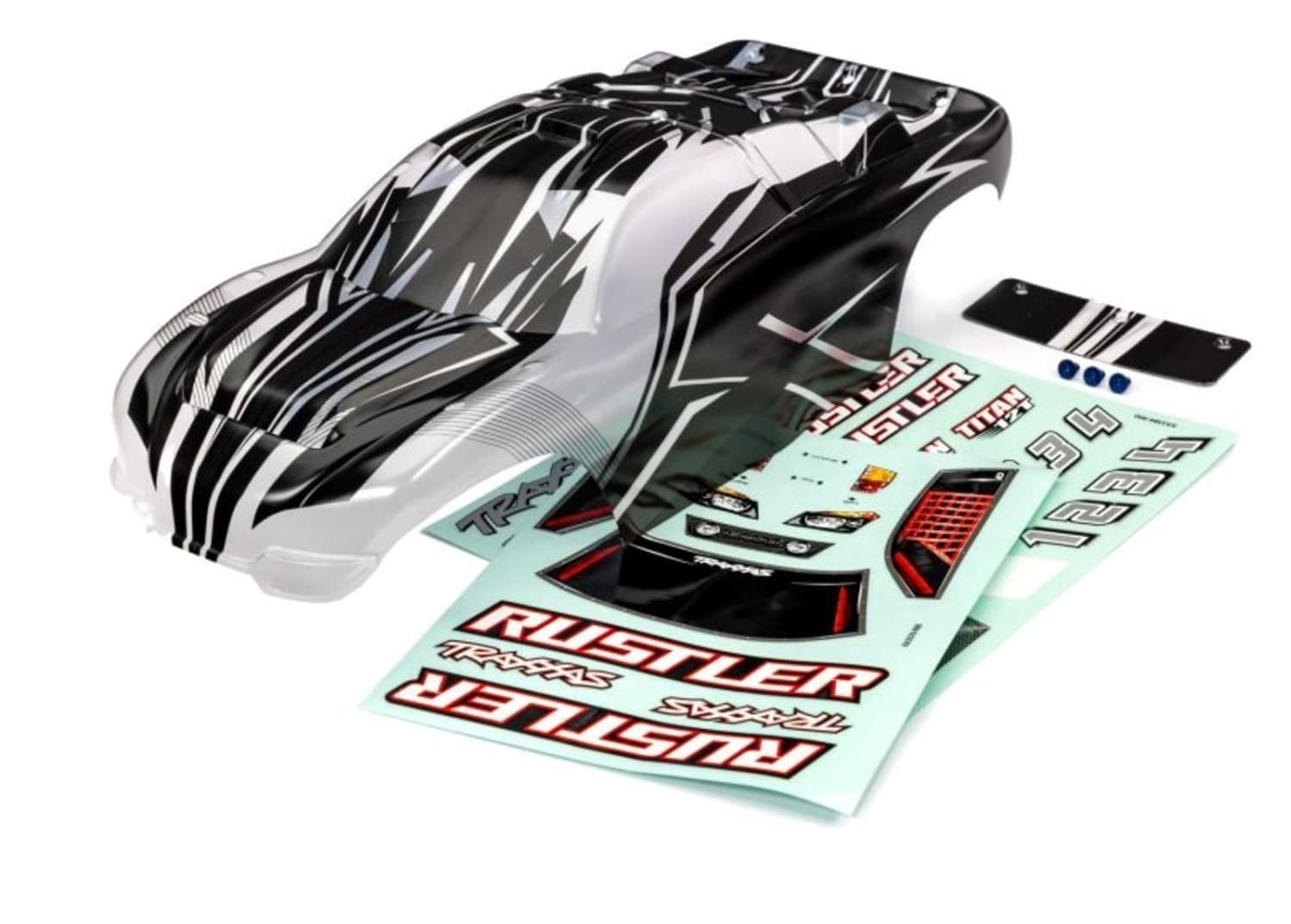 Traxxas Karosserie Rustler Prographix mit Aufkleber - RC-Zubehoer