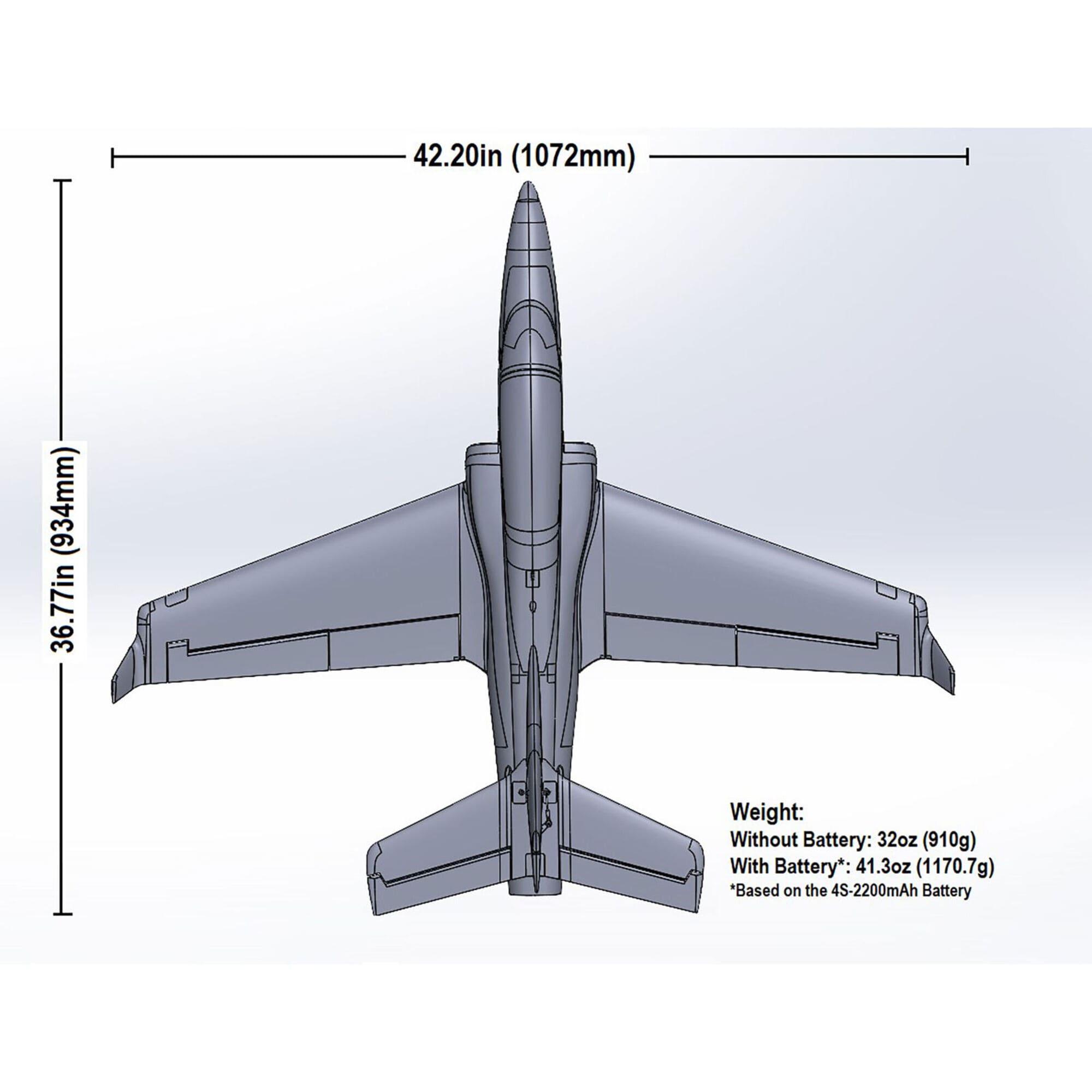 E-flite Viper 64mm EDF Jet PNP RC Flugzeug mit Impeller