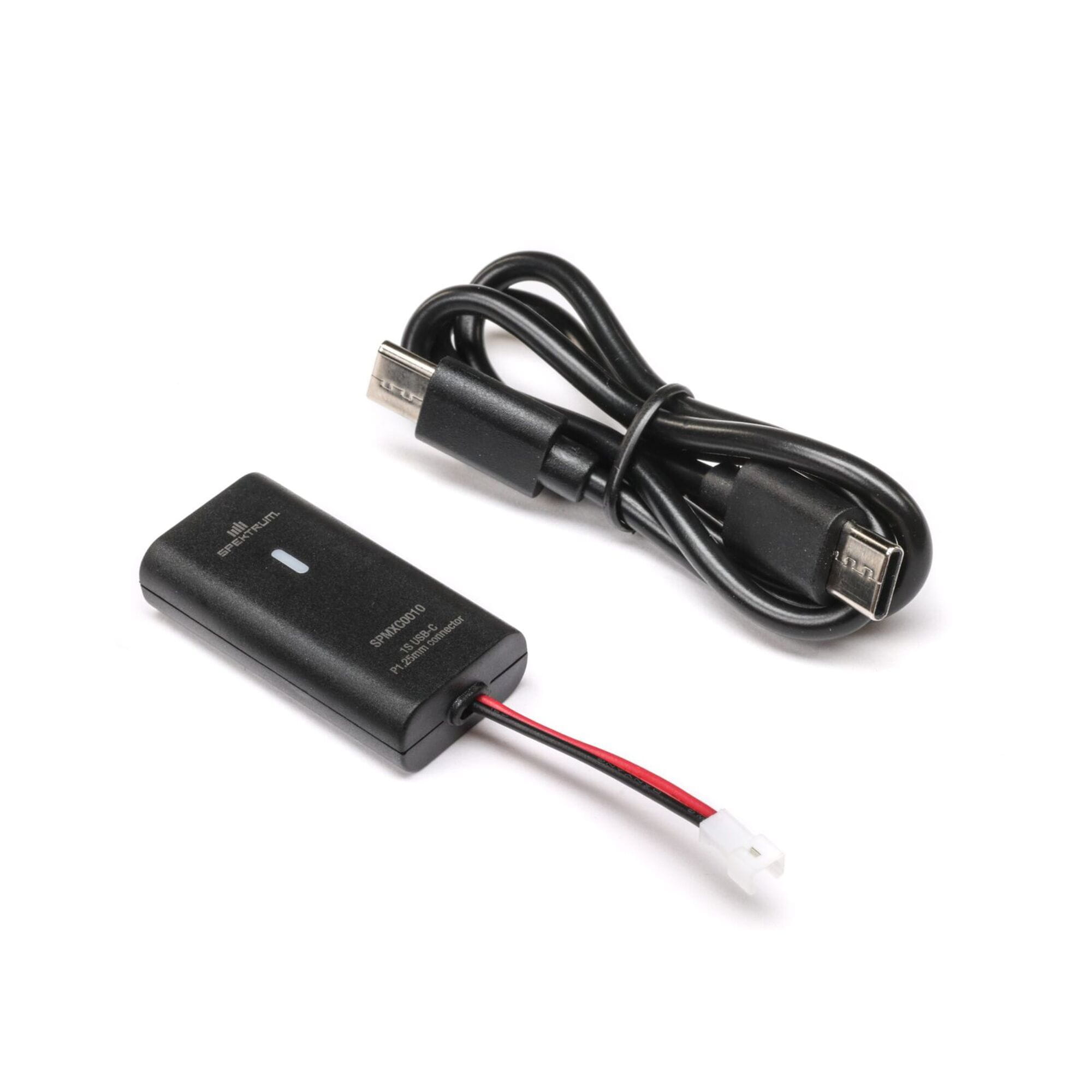 Spektrum 1S PH1.25 Lipo USB-C 500mAh Ladegeraet fuer 1 S Akkus Spektrum 1S PH1.25 Lipo USB-C 500mAh Lader