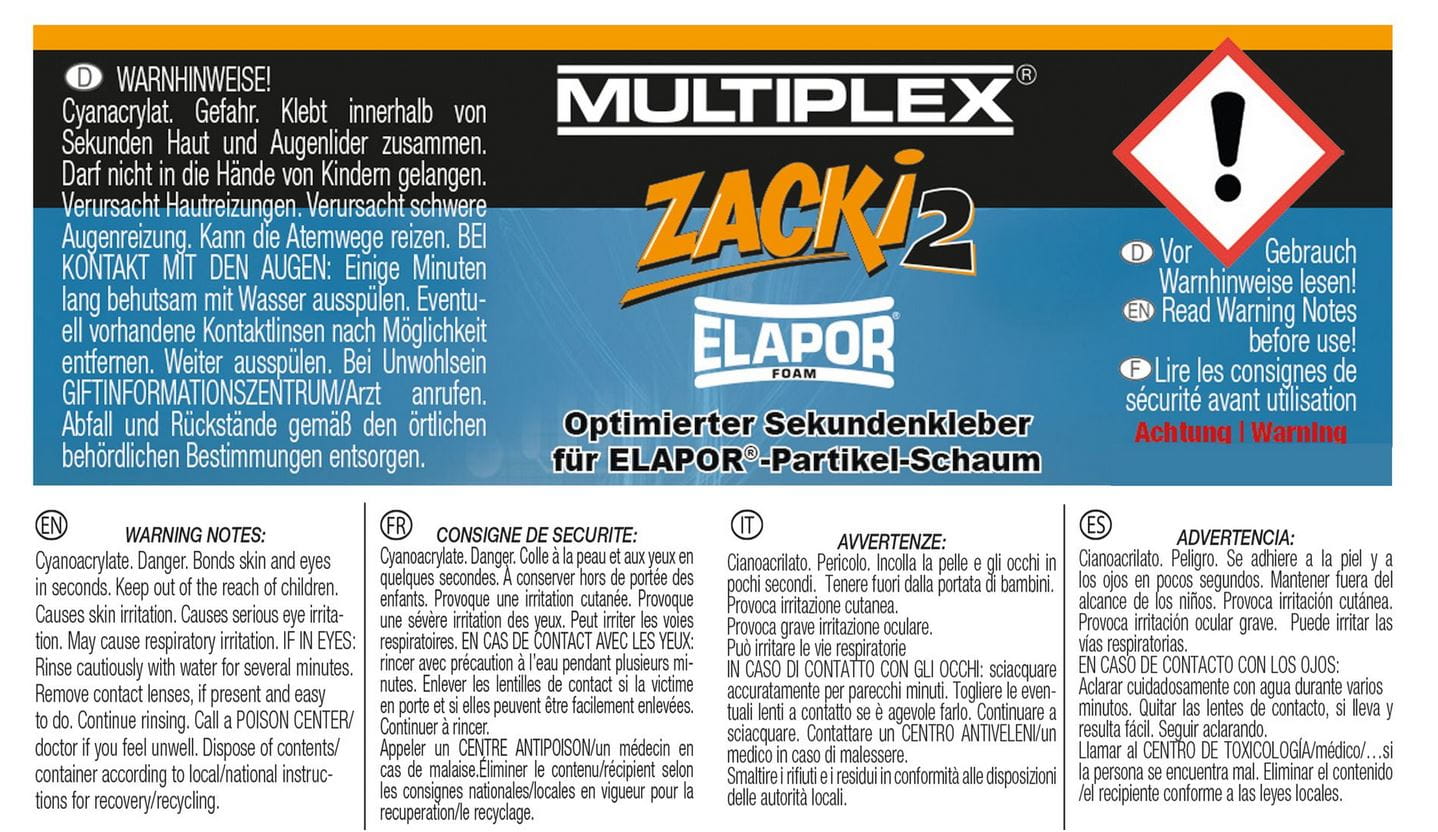 Multiplex Zacki2 ELAPOR 20g (Blister) Multiplex Zacki2 ELAPOR 20g (Blister)