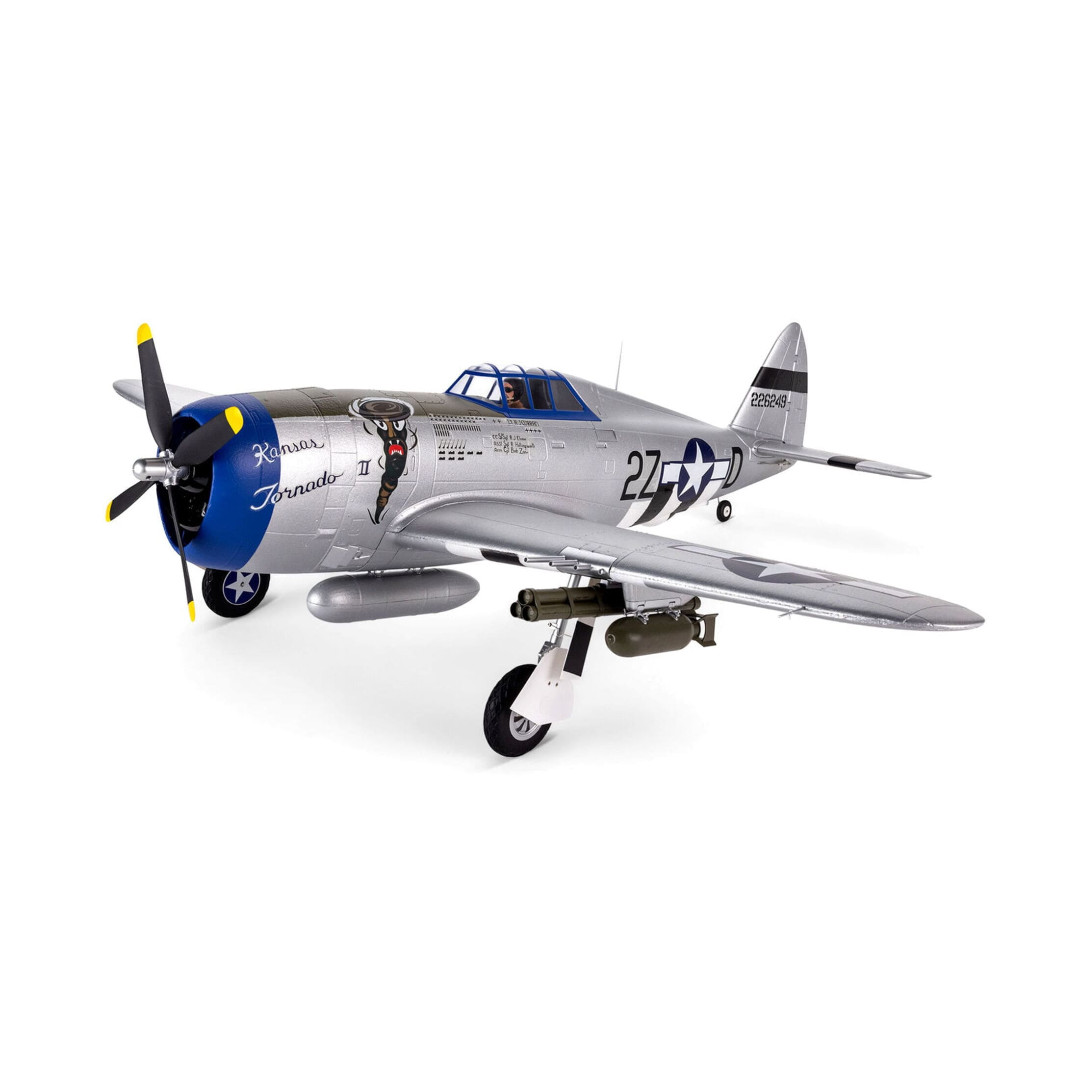 E-flite P-47 Razorback 1.2m RC Flugzeug BNF Basic mit AS3X _ SAFE Select - RC-Zubehoer