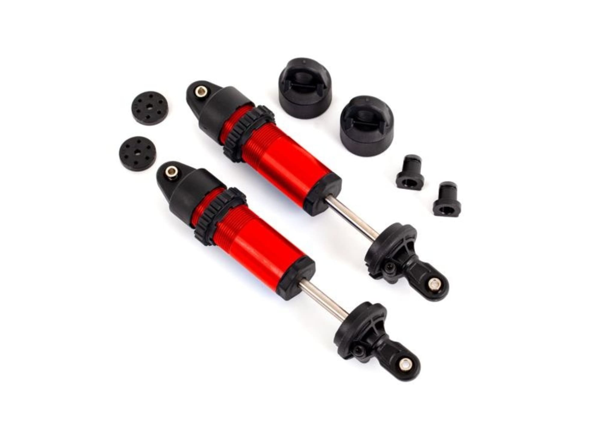 Traxxas GT-Maxx Daempfer Aluminium rot _2_ fuer Sledge vo _ Maxx _ Maxx Slash fuer RC Modelle