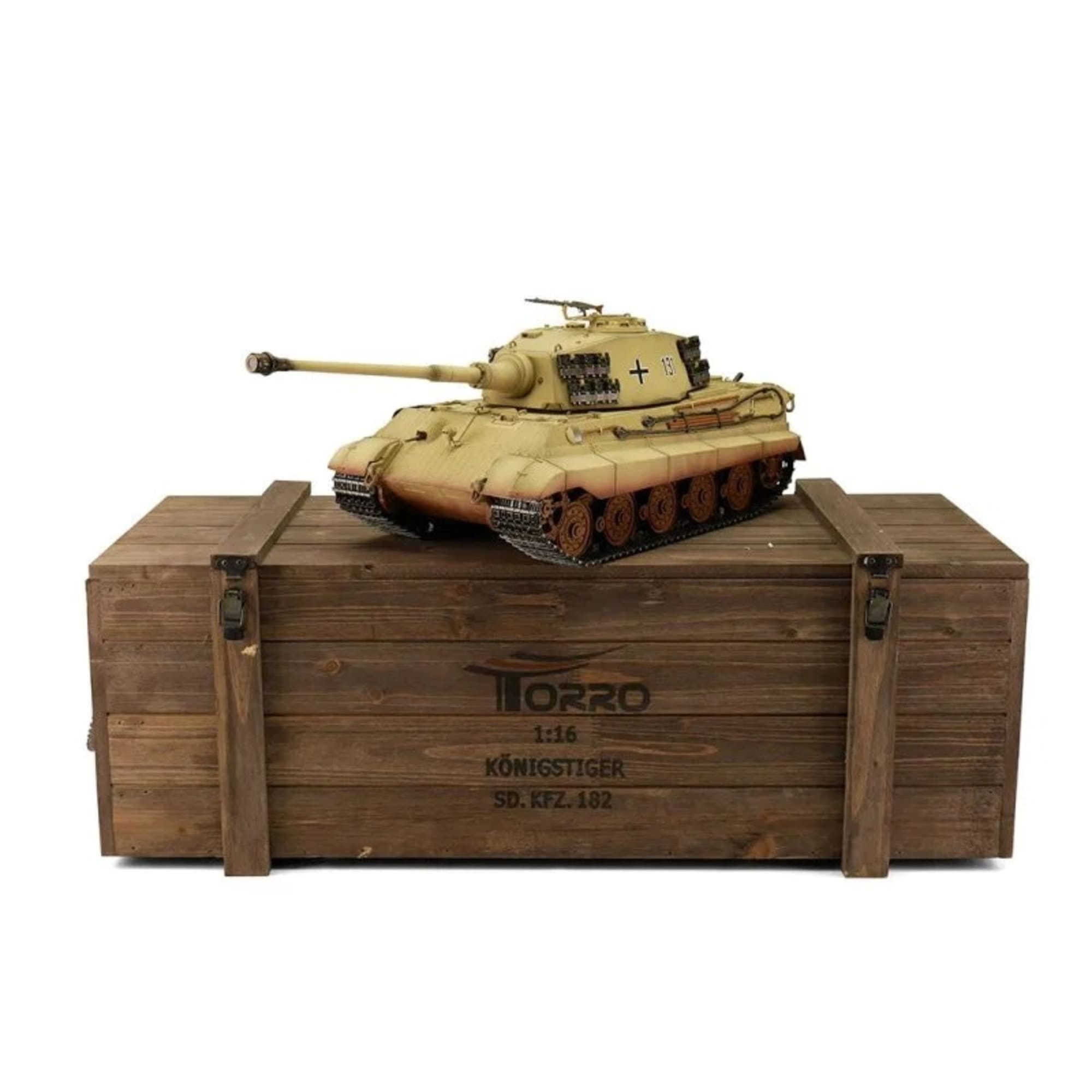 Torro Koenigstiger RC Panzer 1_16 Sand BB mit Kanonenrauch