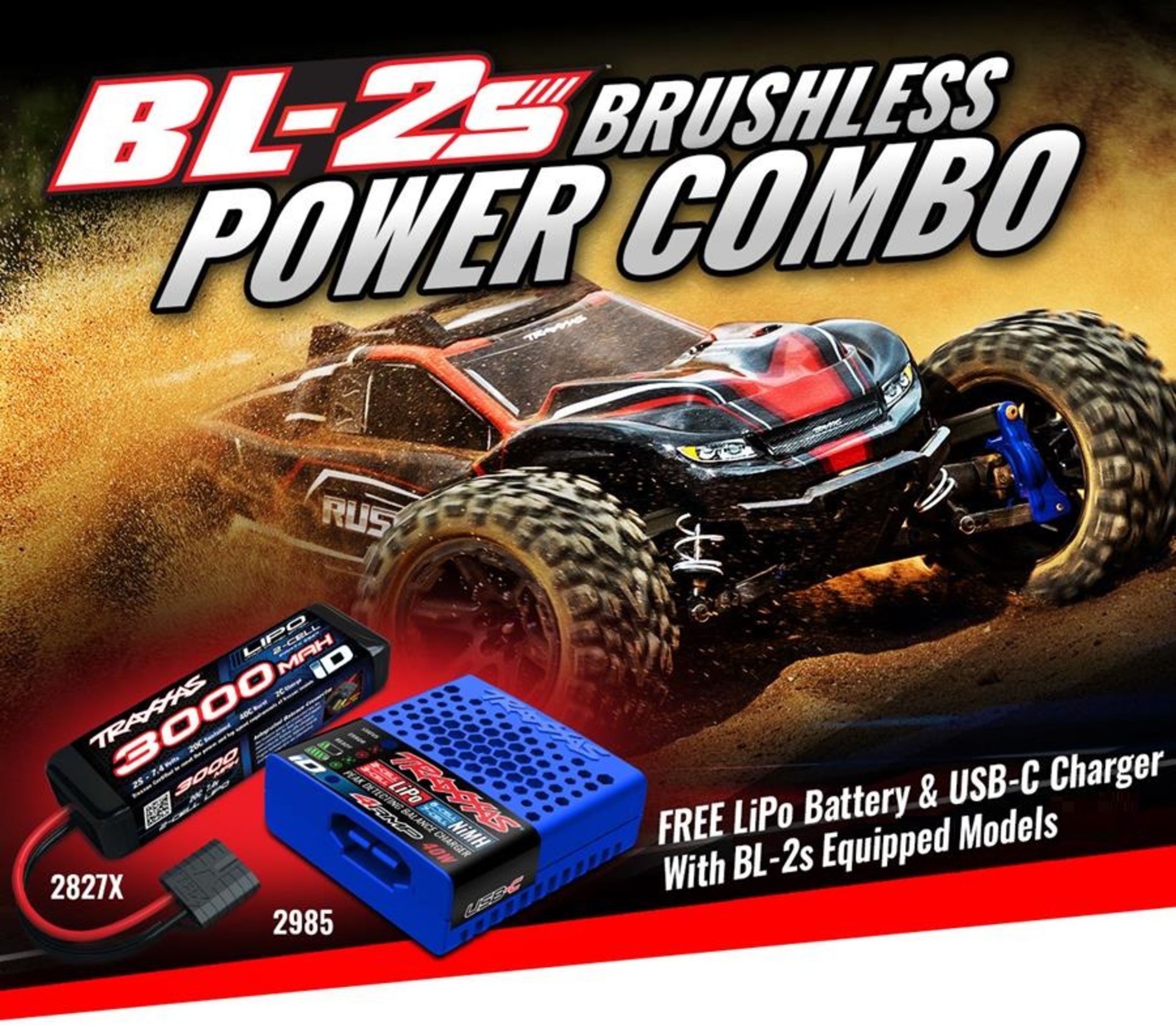 rustler brushless blau rtr mit lipo akku und lader