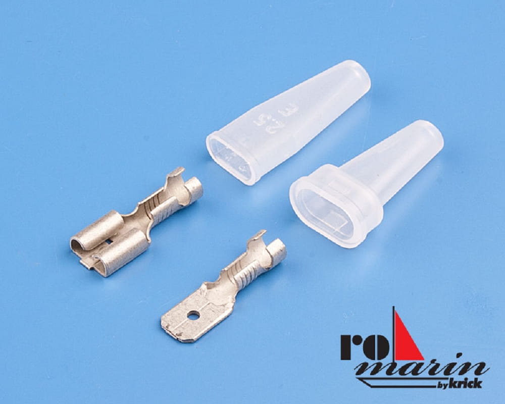 Romarin Stecker_Buchse Faston 6_3 mm isoliert _6 Paar_ - RC-Zubehoer