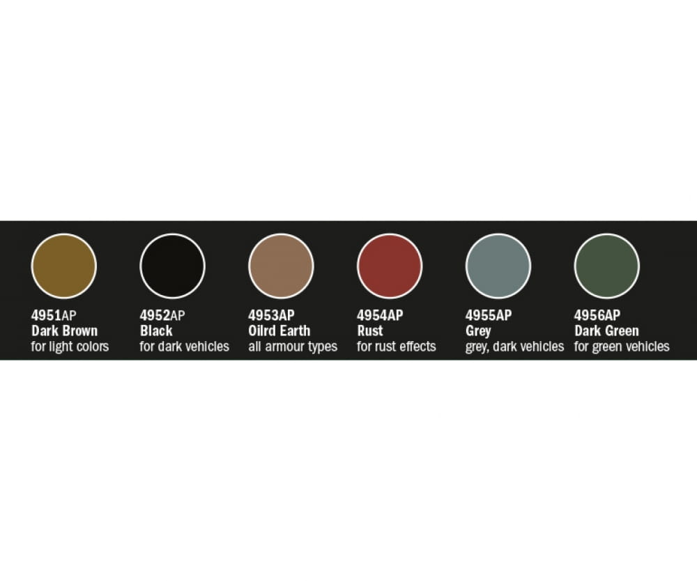 Italeri Acryl Farben Model Wash Set 6x20ml