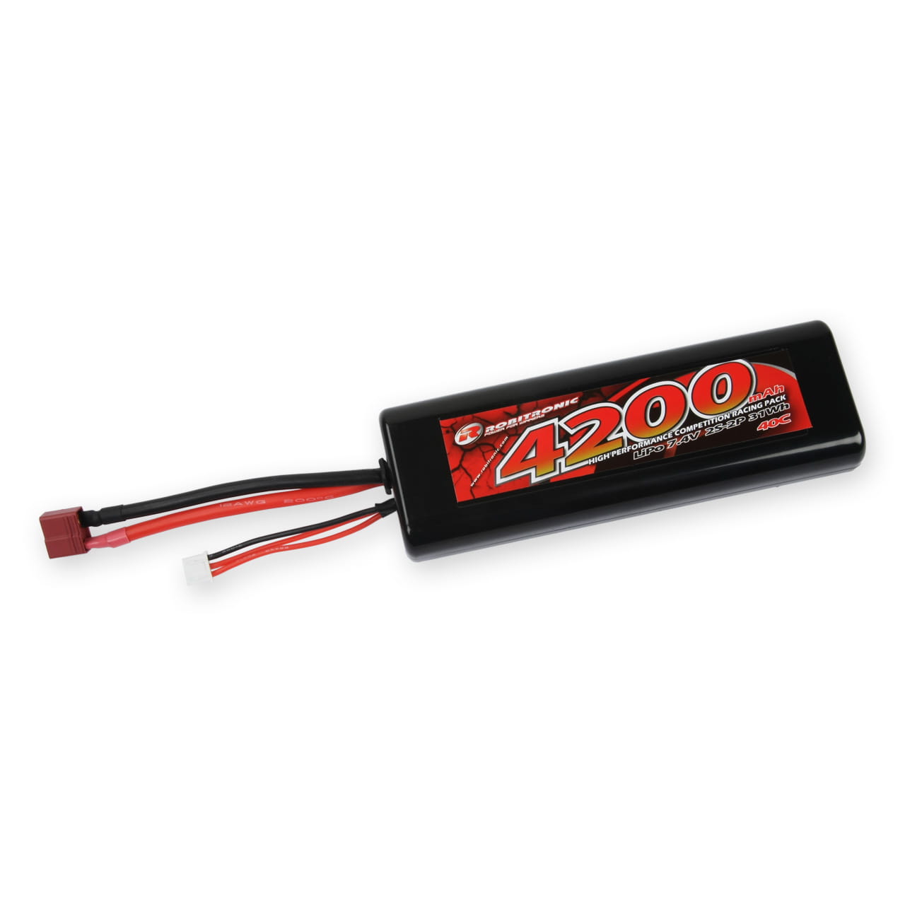 Robitronic Lipo Akku 7,4V, 4200mAh, 40C, 2S, Stick Pack T-Stecker