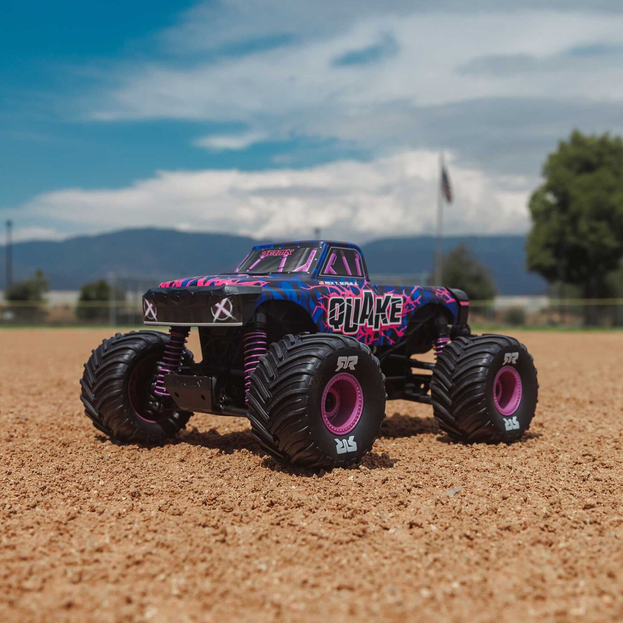 ARRMA Quake Grom 4x4 RTR 1_16 Monster Truck in Lila mit Akku und Ladegeraet