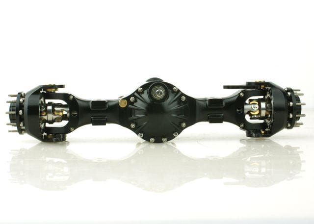 Lesu 1_16 Antriebsachse vorne mit Durchtrieb 3_1 Metall schwarz - RC-Zubehoer